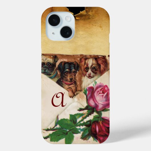 DREI DOGIEN MIT MONOGRAMM FÜR ROSE Case-Mate iPhone HÜLLE (Rückseite)
