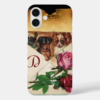 DREI DOGIEN MIT MONOGRAMM FÜR ROSE iPhone 16 PLUS HÜLLE