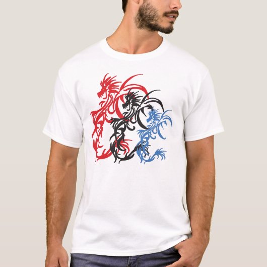 Drei Drachen T-Shirt (Vorderseite)