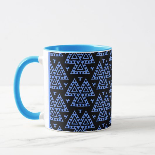 Drei Dreiecke v1 - Blau Tasse (Links)
