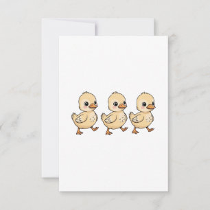 Drei Ducklings Wandern in einer Reihe - Niedlich Dankeskarte