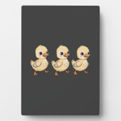 Drei Ducklings Wandern in einer Reihe - Niedlich Fotoplatte (Vorderseite)