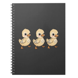 Drei Ducklings Wandern in einer Reihe - Niedlich Notizblock