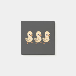 Drei Ducklings Wandern in einer Reihe - Niedlich Post-it Klebezettel