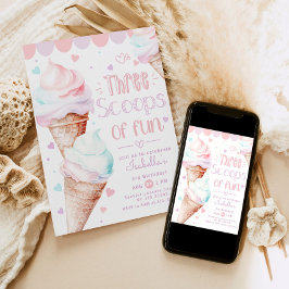 Drei Dutzend lustige Eiscreme Geburtstag Einladung