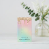 Drei Earring-Display-Karten | Glitzer zum Trocknen Visitenkarte (Stehend Vorderseite)