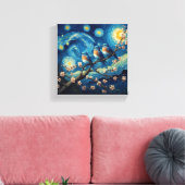 Drei Eastern Bluebirds Van Gogh Art Leinwanddruck (Insitu (Wohnzimmer))