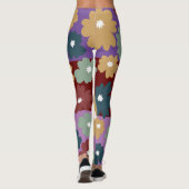 Drei Ebenen, drei Farben Hintergrund lila Leggings (Rückseite)