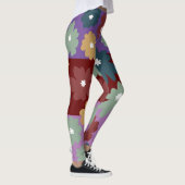 Drei Ebenen, drei Farben Hintergrund lila Leggings (Rechts)