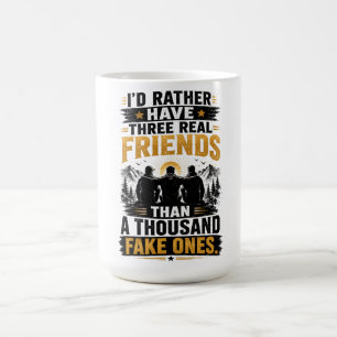Drei echte Freunde Zitat Wahre Freundschaft Kaffeetasse