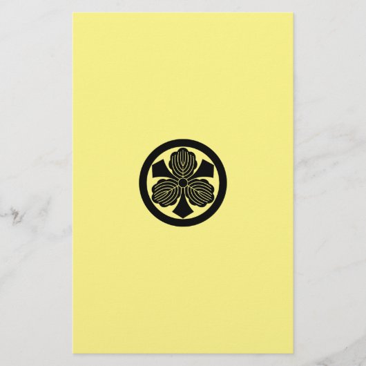 Drei Eichen-Blätter mit Schwertern im Kreis Briefpapier (Vorderseite)