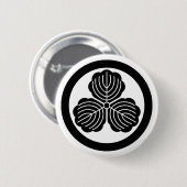 Drei Eichenblätter im Kreis Button (Vorne & Hinten)