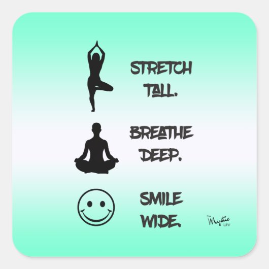 Drei einfache Erinnerungen Quadratischer Aufkleber (Vorderseite)