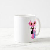 Drei einfache Retro-Katzen Niedliche Illustration Kaffeetasse (VorderseiteRechts)