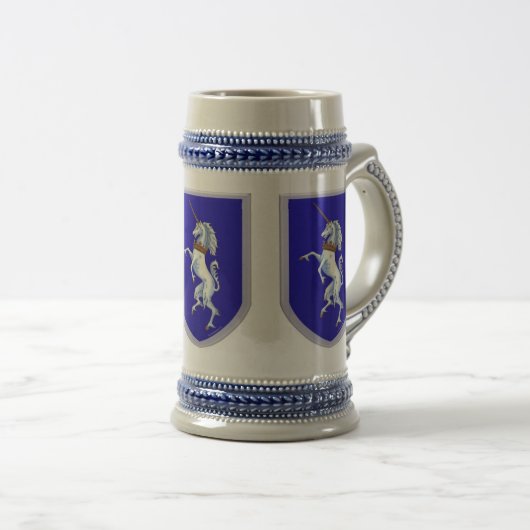 Drei Einhorn-Schilder Bierglas (VorderseiteRechts)