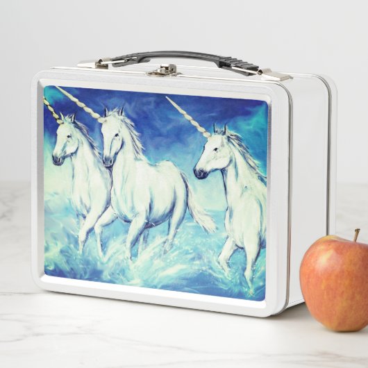 Drei Einhörner Metall Brotdose (Beispiel)