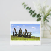 Drei einsame Stühle Postkarte (Stehend Vorderseite)
