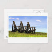 Drei einsame Stühle Postkarte (Vorne/Hinten)
