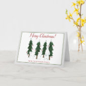 Drei Eisbären Frohe Weihnachtskarte Karte (Gelbe Blume)