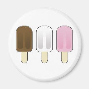 Drei Eiscreme-Stangen Magnet