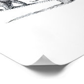 Drei Elefanten auf einer Vintagen Tierart Poster (Ecke)