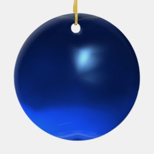 DREI ENGEL Blau-Saphir Keramikornament (Hinten)