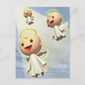 Drei Engel, CG, 3D, Illustration, Niederwinkel Postkarte