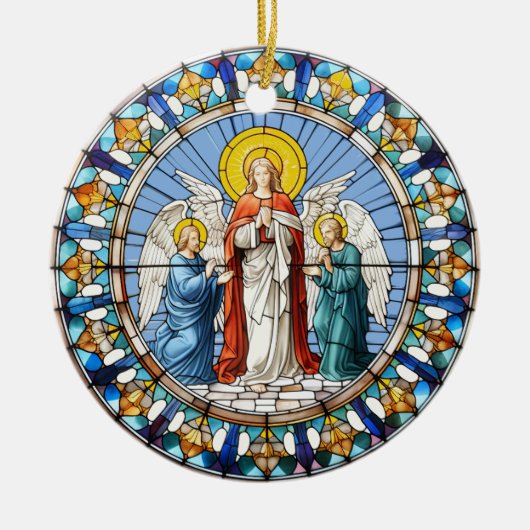 Drei Engel Keramik Ornament (Vorne)