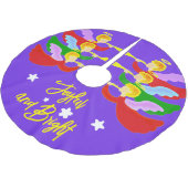 Drei Engel Polyester Weihnachtsbaumdecke (Schrägansicht)