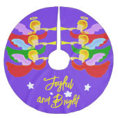 Drei Engel Polyester Weihnachtsbaumdecke (Vorderseite)