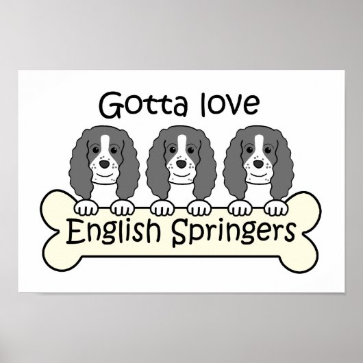 Drei englische Springer-Spaniels Poster (Vorne)