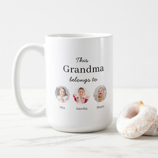 Drei Enkelkinder Personalisiert Kaffeetasse (Mit Donut)