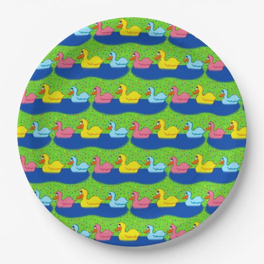 Drei-Enten-Papierteller Pappteller (Vorderseite)