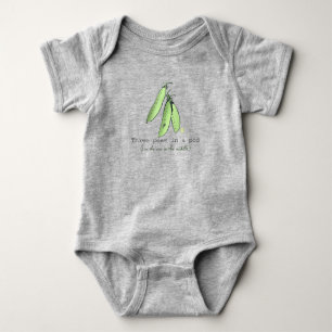 Drei Erbsen in einem Pod Baby Bodysuit Strampler