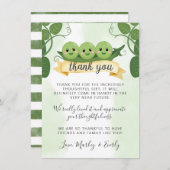 Drei Erbsen in einem Pod Danke Karte Notiz Triplet (Vorne/Hinten)