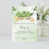 Drei Erbsen in einem Pod-Papierkorb-Kartentelefon Einladung (Stehend Vorderseite)