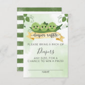 Drei Erbsen in einem Pod-Papierkorb-Kartentelefon Einladung (Vorne/Hinten)