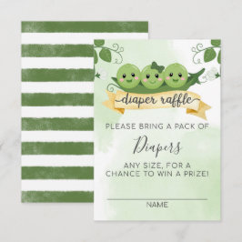 Drei Erbsen in einem Pod-Papierkorb-Kartentelefon Einladung