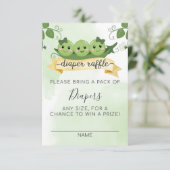 Drei Erbsen in einem Pod-Papierkorb-Kartentelefon Einladung (Stehend Vorderseite)