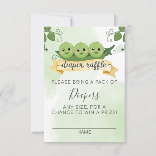 Drei Erbsen in einem Pod-Papierkorb-Kartentelefon Einladung (Vorderseite)