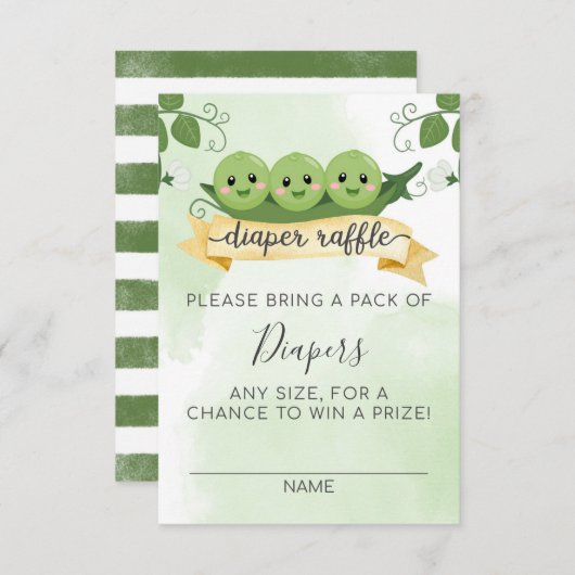 Drei Erbsen in einem Pod-Papierkorb-Kartentelefon Einladung (Vorne/Hinten)