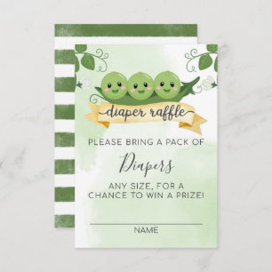 Drei Erbsen in einem Pod-Papierkorb-Kartentelefon Einladung