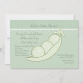 Drei Erbsen in einer Hülsen-Babyparty-Einladung Einladung (Vorderseite)