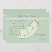 Drei Erbsen in einer Hülsen-Babyparty-Einladung Einladung (Vorne/Hinten)