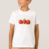 Drei Erdbeeren auf weißem Bccm T-Shirt (Vorderseite)