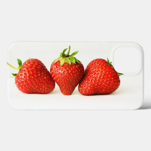 Drei Erdbeeren auf weißer iphcna Case-Mate iPhone Hülle (Rückseite (Horizontal))