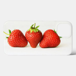 Drei Erdbeeren auf weißer iphcnm Case-Mate iPhone Hülle