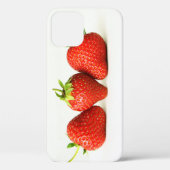 Drei Erdbeeren auf weißer Wippe Case-Mate iPhone Hülle (Rückseite)