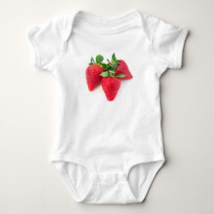 Drei Erdbeeren Baby Strampler