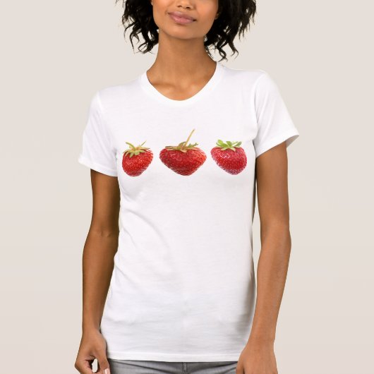 Drei Erdbeeren in Folge T-Shirt (Vorderseite)